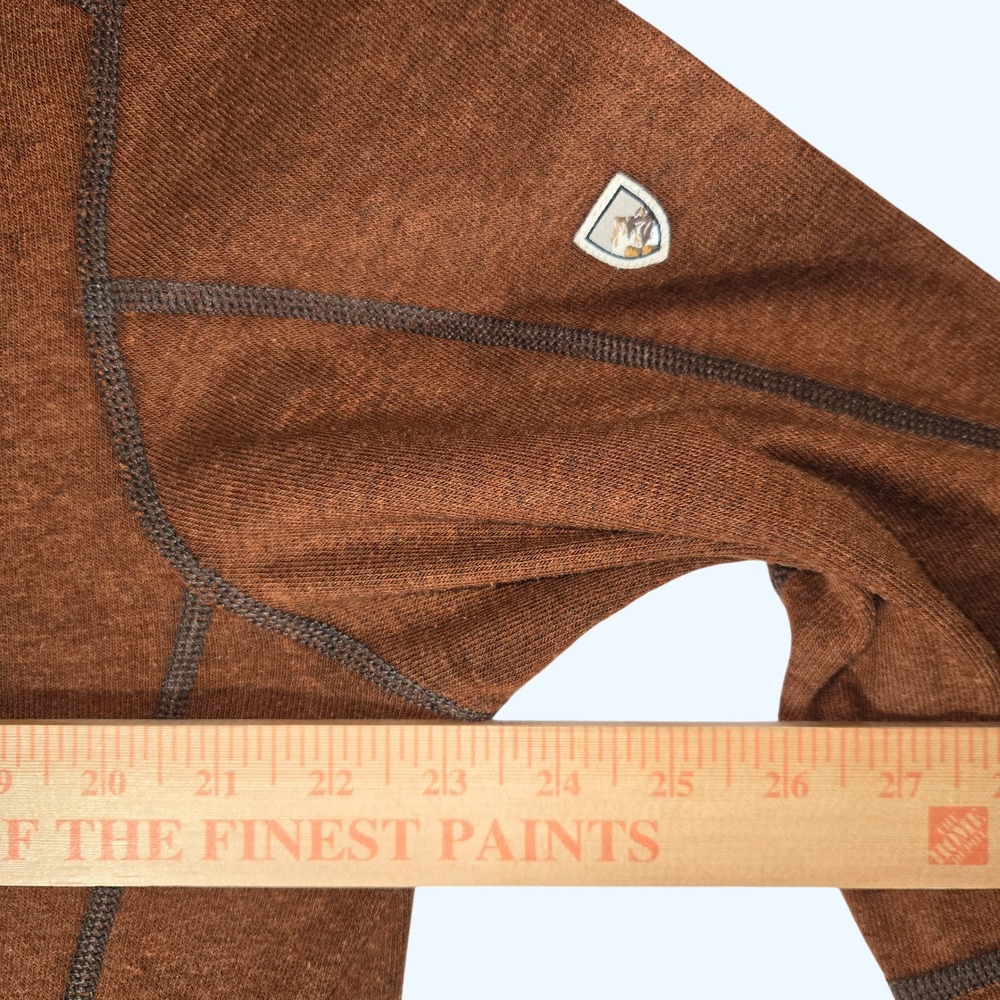 KUHL Revel 1/4 Zip Fleece Pullover Rust Burnt Orange Mens Large 3007 READ - Picture 7 of 8